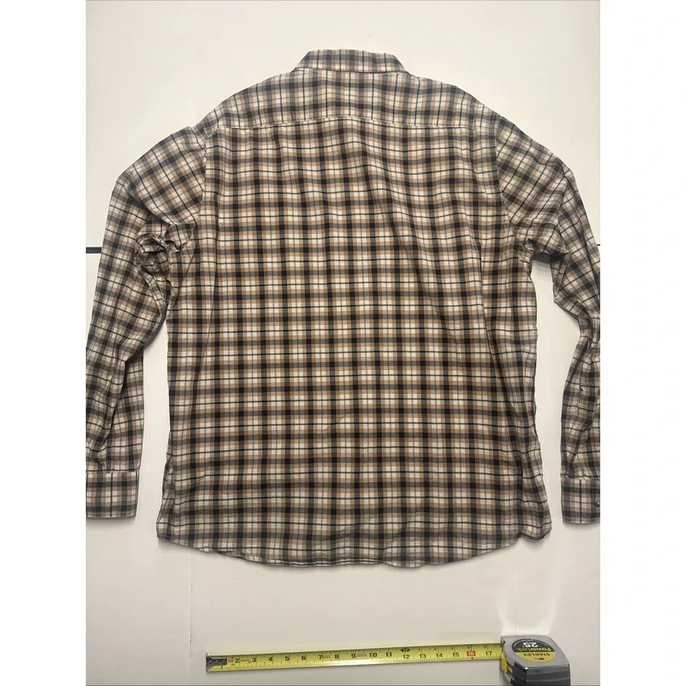 Banana Republic XL Tall Untucked Standard Fit Plaid Long Sleeve‎ Shirt